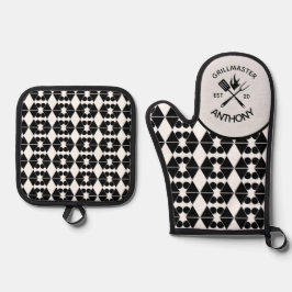 Set De Manoplas Adulto Genial Moderno GRILLMASTER Personalizado 