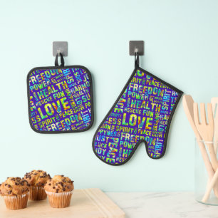 Set De Manoplas Afirmaciones de la vida - palabras positivas 4b