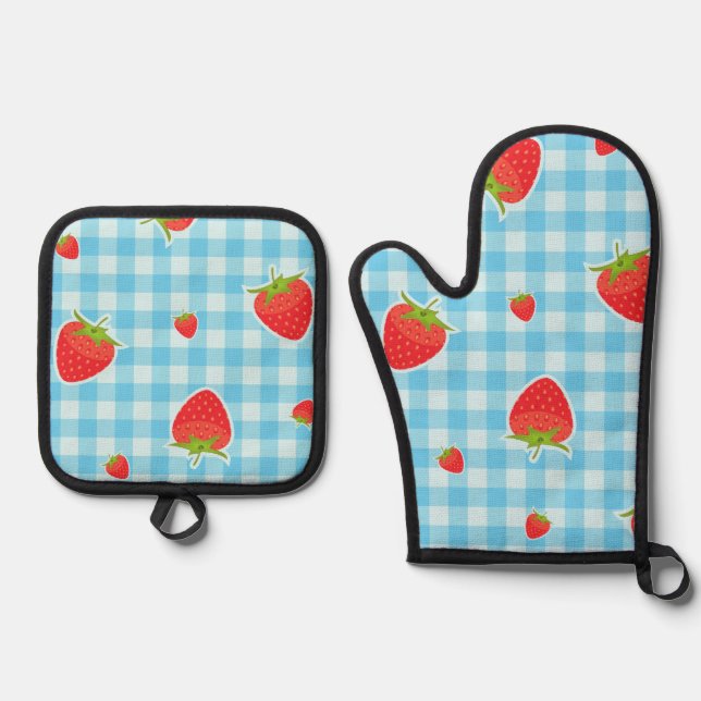 Set De Manoplas Agarra ollas y guantes de horno (Anverso)