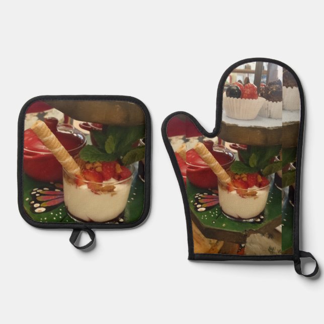 Set De Manoplas agarraderas lilies (Anverso)