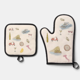 Set De Manoplas Agua del lago Como Italia