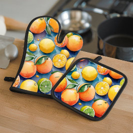 Set De Manoplas Aguada de Acuarela Juego de Manopla y Salvamantele