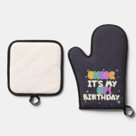 SET DE MANOPLAS AGUANTADOR DE HORNO Y AGARRADOR DE OLLAS DE CUMPLE