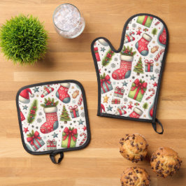 Set De Manoplas Alegría de la Navidad