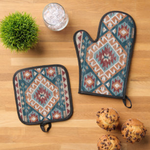 Set De Manoplas Alfombra Turca Antigua Kilim Kabristan