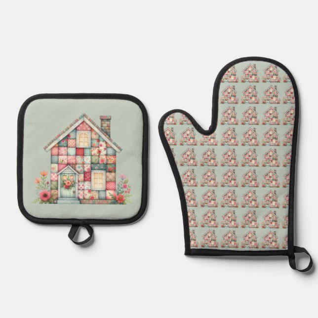 Set De Manoplas All-Over Print Apron (Anverso)