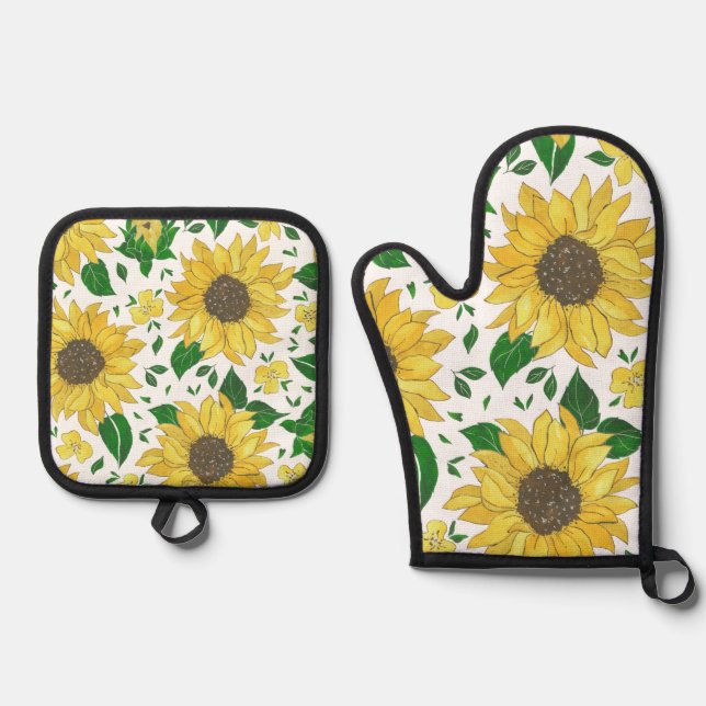 Set De Manoplas All-Over Print Apron, Medium 26"x30 (Anverso)