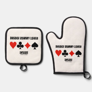 Set De Manoplas Amante de Muñeco de Bridge Dentro de Cuatro Palos