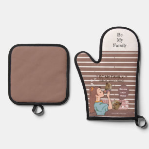 Set De Manoplas Amantes de gatos orgullosos de su familia y famili