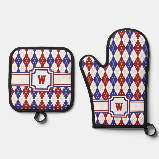 Set De Manoplas Americana Argyle (Anverso)