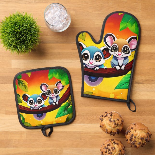 Set De Manoplas Amigos de Cute Glider (De arriba hacia abajo)