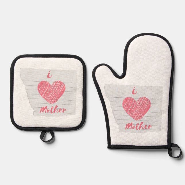 Set De Manoplas amo a mi madre (Anverso)