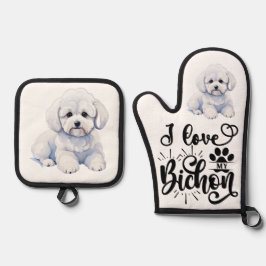 Set De Manoplas Amo Mi Bichon