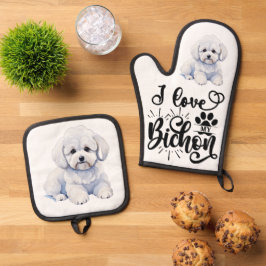 Set De Manoplas Amo Mi Bichon