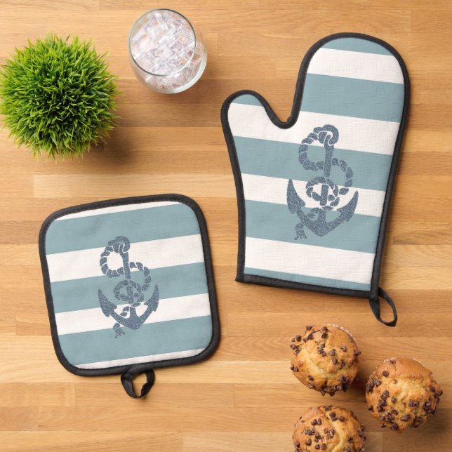 Set De Manoplas Anclaje de franjas náuticas (De arriba hacia abajo)