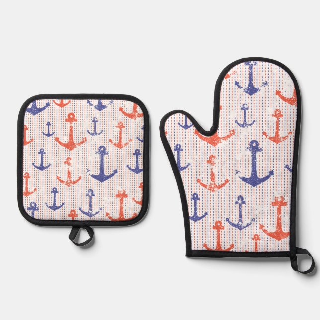 Set De Manoplas Anclas Costeras Americanas (Anverso)