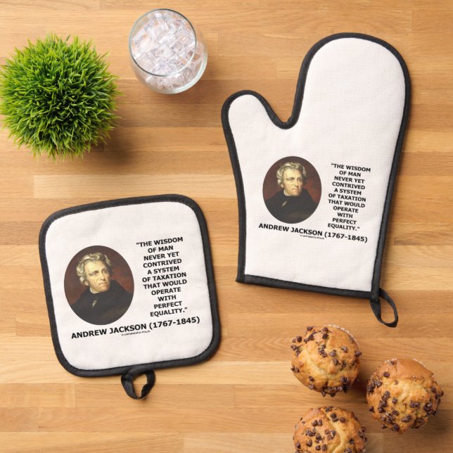 Set De Manoplas Andrew Jackson Wisdom Contrive Taxation Equality (De arriba hacia abajo)
