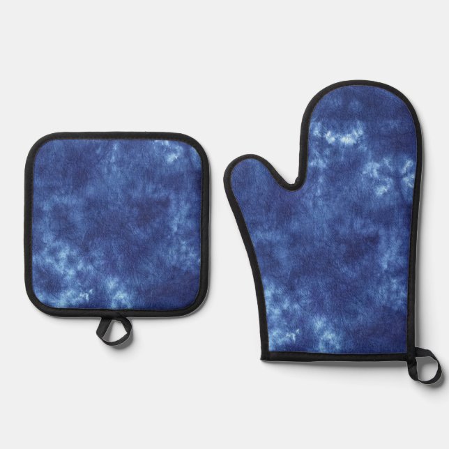 Set De Manoplas Añil Japonés Azul (Anverso)