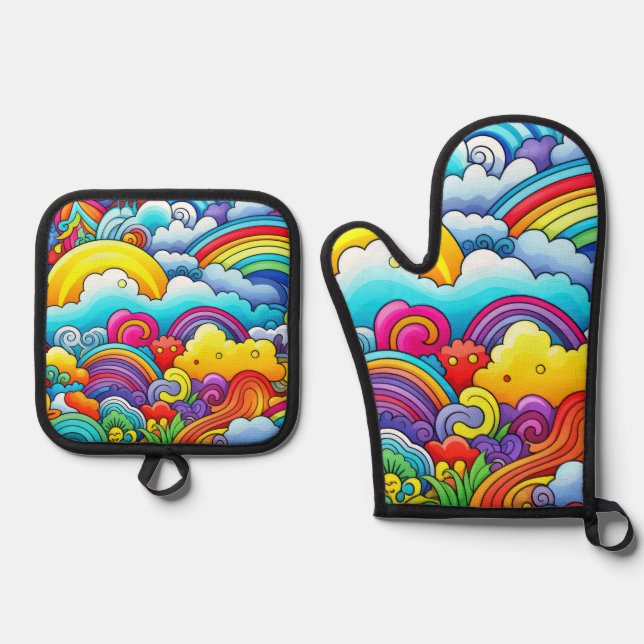 Set De Manoplas Antecedentes del arcoiris (Anverso)