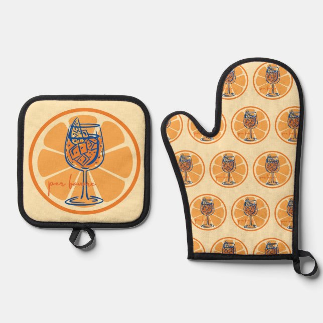 Set De Manoplas Aperol Por Favor (Anverso)