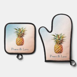 Set De Manoplas Aqua Cream Happy Tropical Pineapple