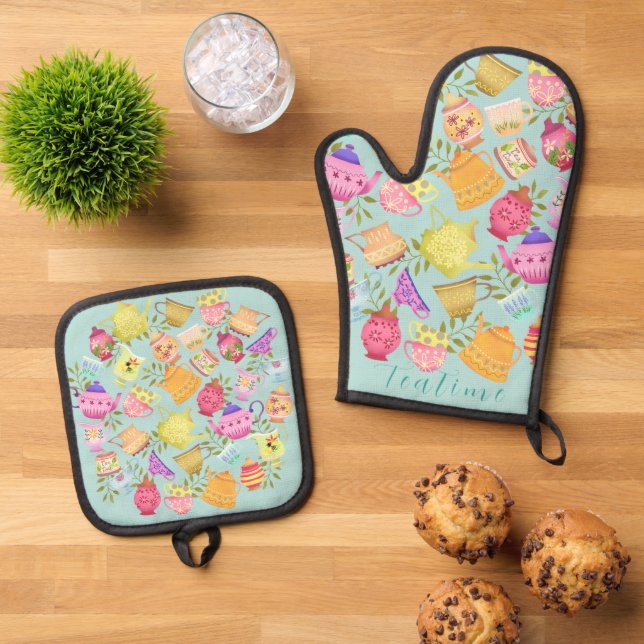 Set De Manoplas Aqua de teteras y copas (De arriba hacia abajo)