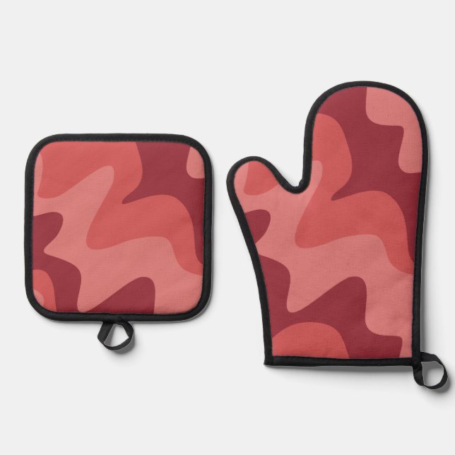 Set De Manoplas Aqua Flow Plata Rosa Rojo Eterna (Anverso)