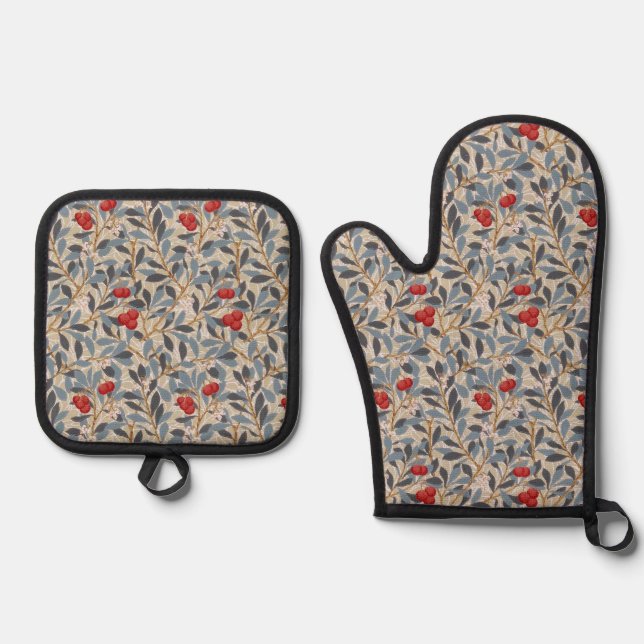 Set De Manoplas Árbol Redberry, William Morris (Anverso)