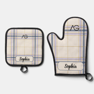 Set De Manoplas AriaGrace Marfil y Lavanda Luxe Nombre de Patrón d