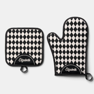 Set De Manoplas Arlequín negro argelino personalizado