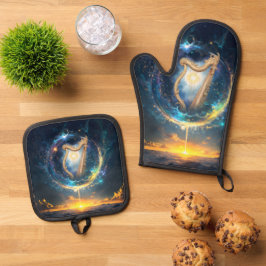 Set De Manoplas Arpa Celestial de los Cielos Llenos de Luna.