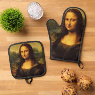 Set De Manoplas Arte clásico de la Mona Lisa