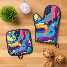 Set De Manoplas Arte de ritmo cósmico