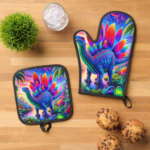 Set De Manoplas Arte estegosauro
