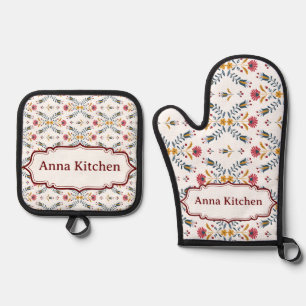 Set De Manoplas Arte folclórico escandinavo Binder Personalizado