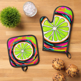 Set De Manoplas Arte pop de Lime Slice