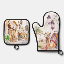 Artesanía de cocina marroquí en acuarela