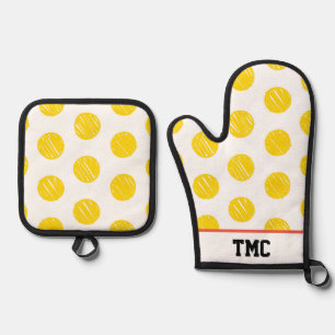 Set De Manoplas Artisan Polka Dots Pickleball INITIALES Diversión