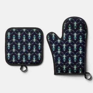 Set De Manoplas Aspecto elegante de gemas azules con luz brillante