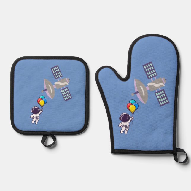 Set De Manoplas astronauta gracioso (Anverso)