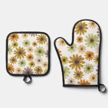 Autumn Bouquet Oven Mitt y Pot Holders