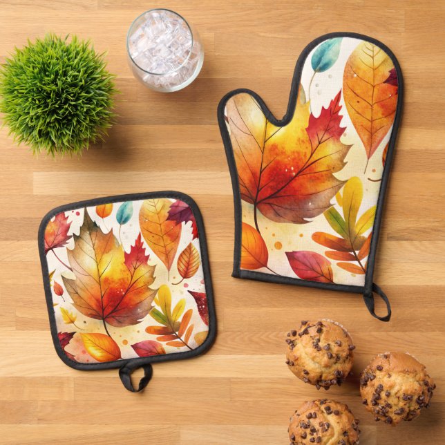Set De Manoplas Autumn Leaves (De arriba hacia abajo)