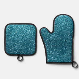 Set De Manoplas Azul bonito