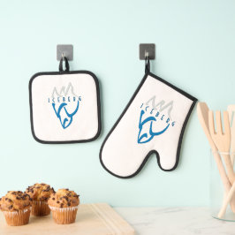 Set De Manoplas Azul Iceberg Inspirador personalizado