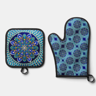 Set De Manoplas Azul Real