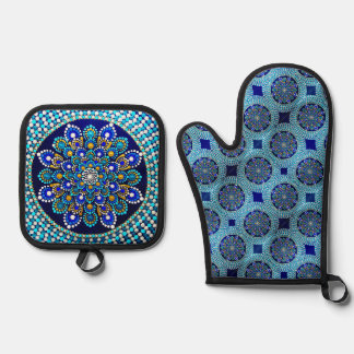 Set De Manoplas Azul Real
