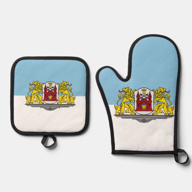 Set De Manoplas Babero de Riga, Letonia (Anverso)