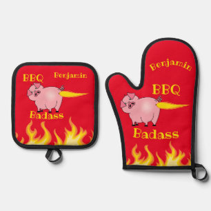 Set De Manoplas Badass de paro de cerdos flamantemente