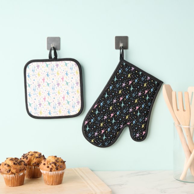 Set De Manoplas Bailarina Girly Ballerina - Patrón de ballet (Insitu (colgante))