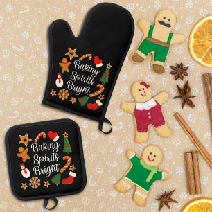 Set De Manoplas Baking Spirit Bright Gingerbread Navidades Cookie